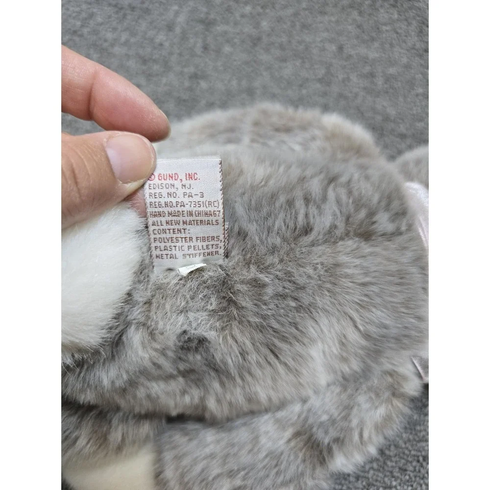GUND GRAY BUNNY RABBIT WIRED EARS 
